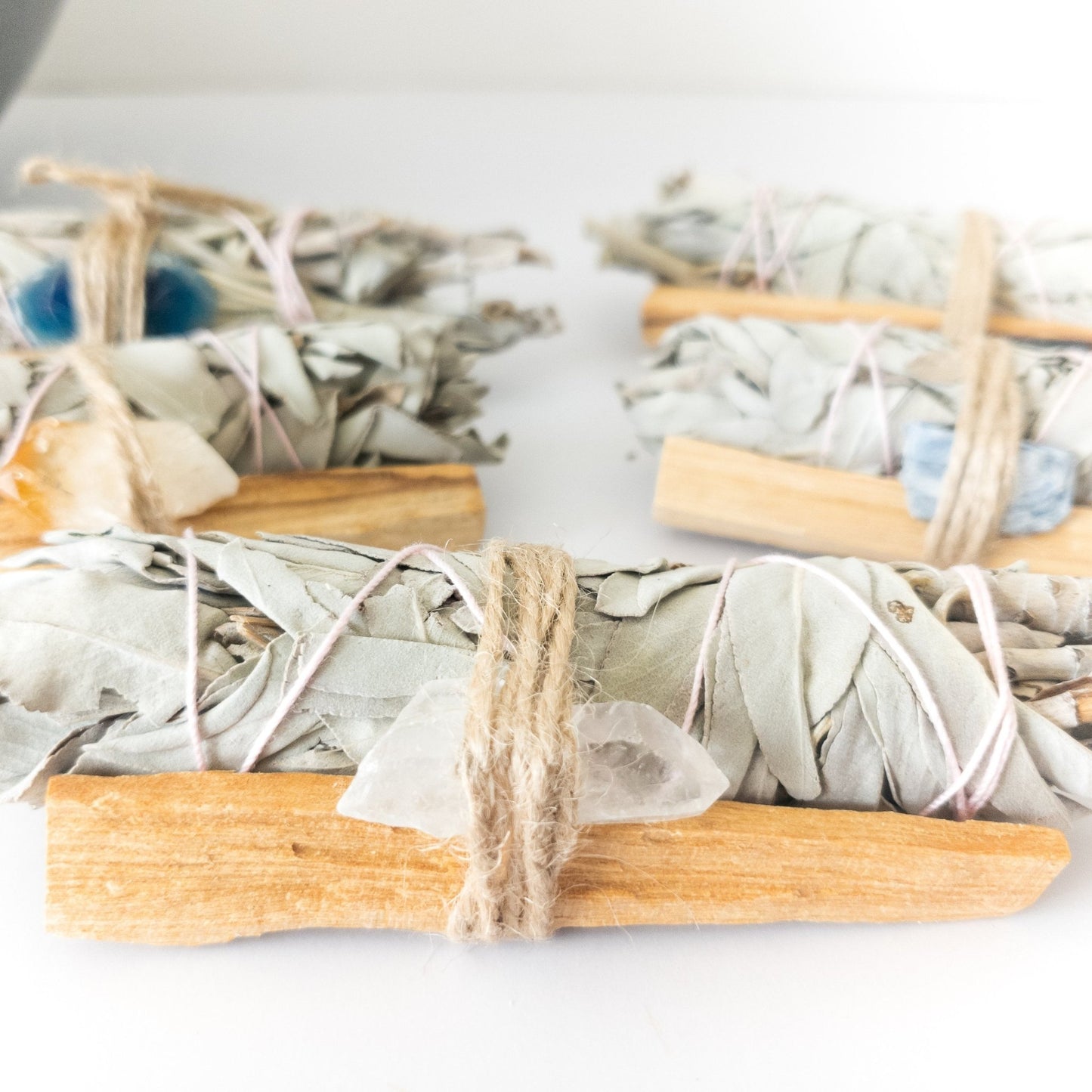 Palo Santo, Sage & Crystal Smudging Bundle - Moonlight Medicine