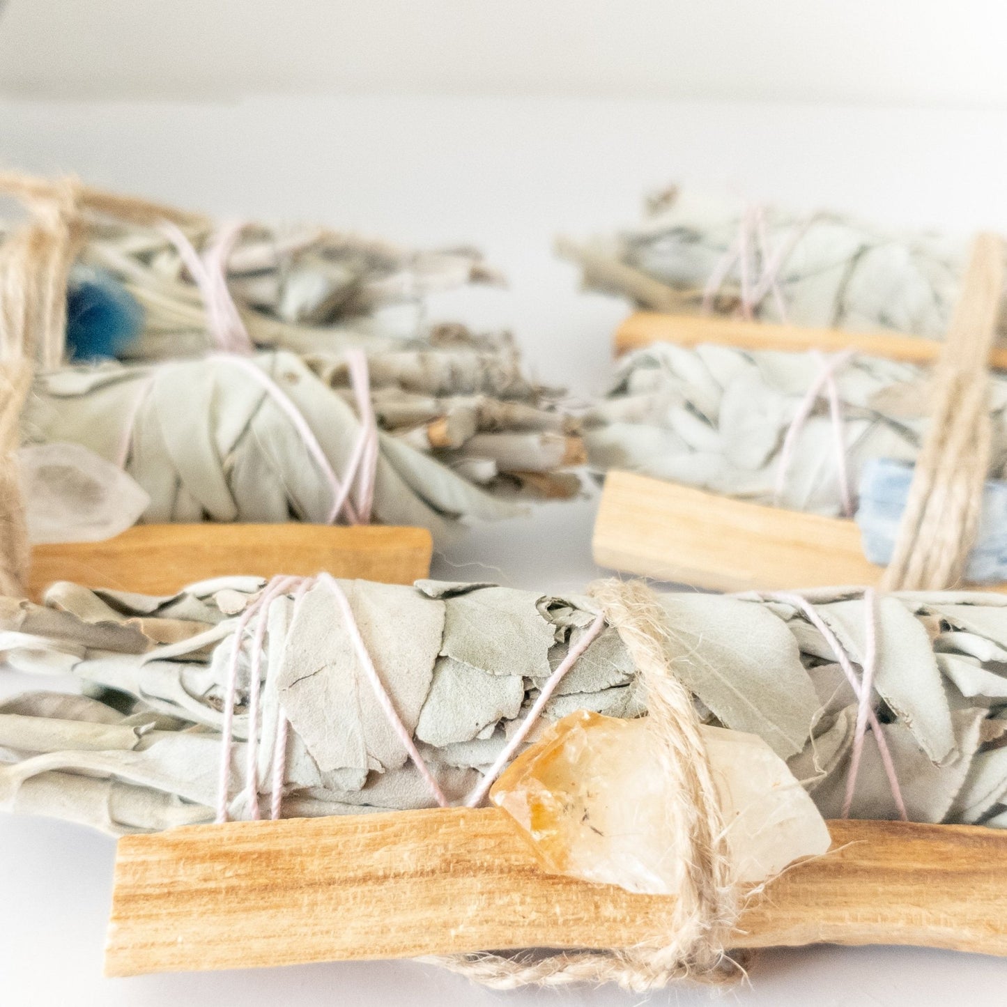 Palo Santo, Sage & Crystal Smudging Bundle - Moonlight Medicine
