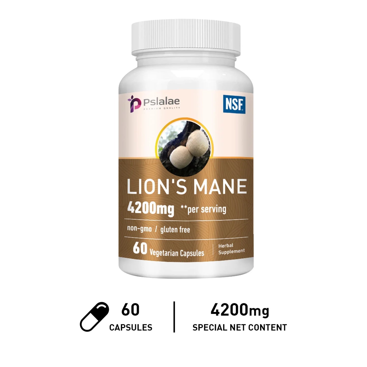 Lions Mane - Immune System Booster, Improve Memory, Protect Brain Nerves, Relieve Stress