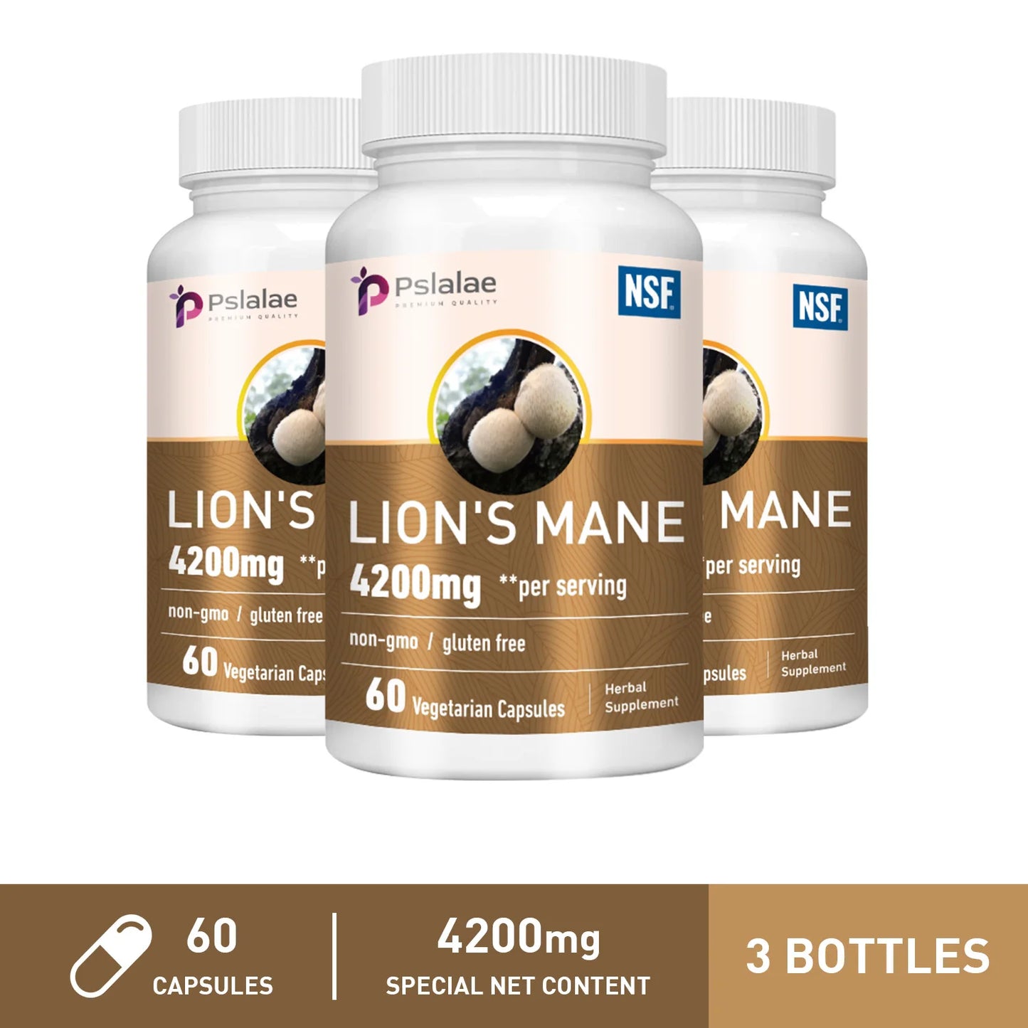 Lions Mane - Immune System Booster, Improve Memory, Protect Brain Nerves, Relieve Stress