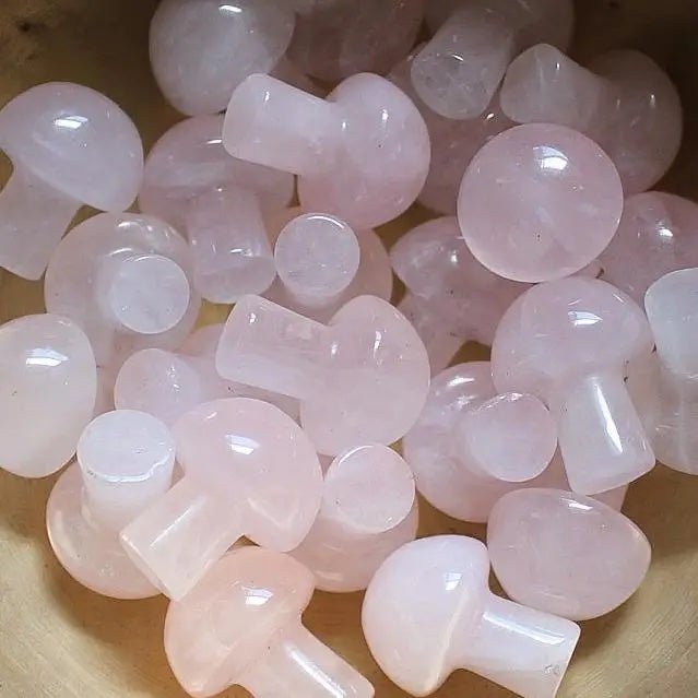 Mini Crystal Mushrooms, Rose Quartz - Moonlight Medicine