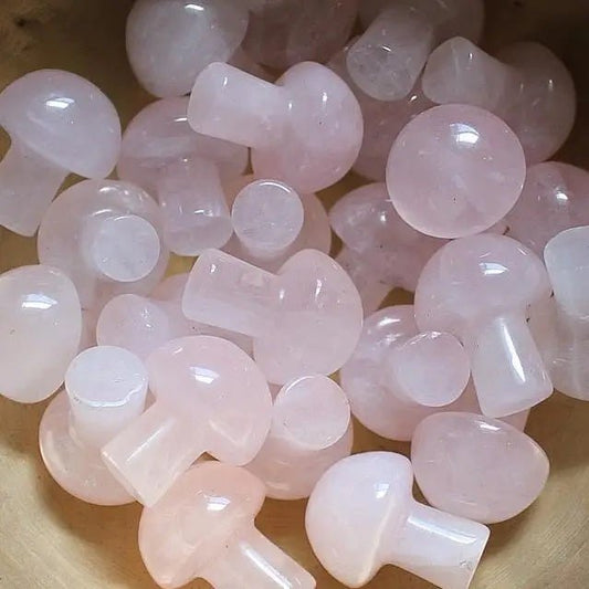 Mini Crystal Mushrooms, Rose Quartz - Moonlight Medicine