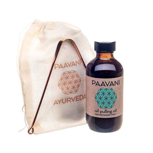 Mint Oral Care Ritual | Ayurvedic Oil Pulling & Tongue Cleaning - Moonlight Wellness