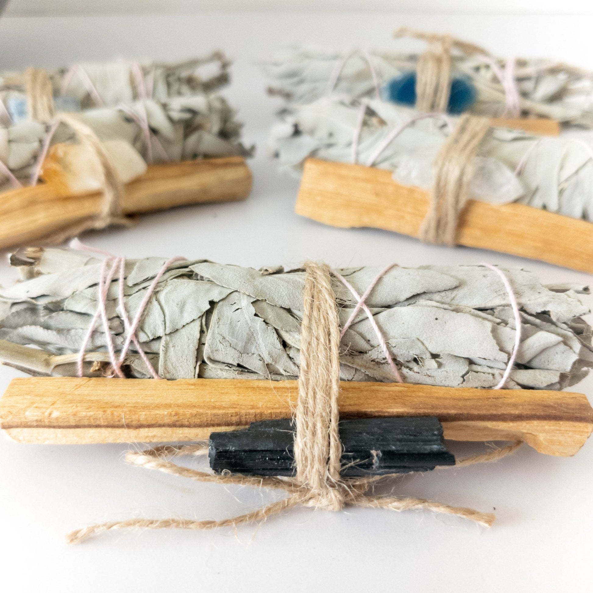 Palo Santo, Sage & Crystal Smudging Bundle - Moonlight Medicine