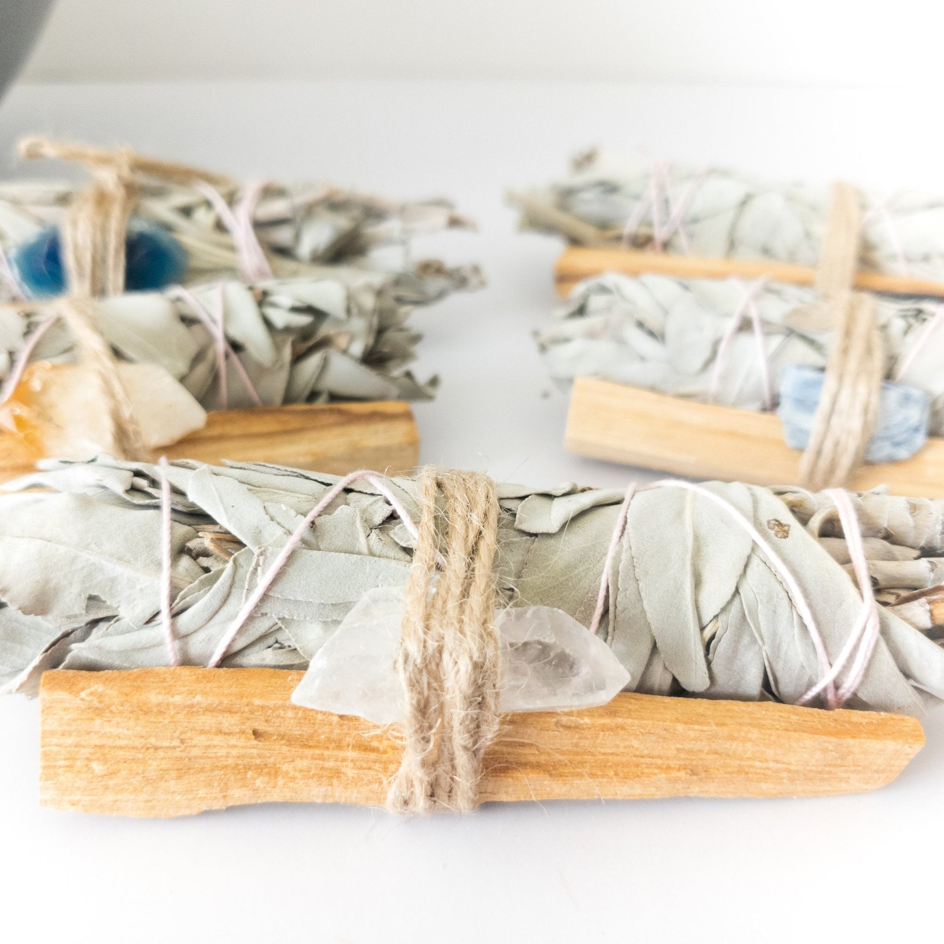 Palo Santo, Sage & Crystal Smudging Bundle - Moonlight Medicine
